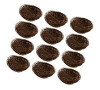 HINTRMENT 12Pcs 7Cm Simulated Bird Nests with Artificial Eggs Mini Decorative Micro Landscape Props for Easter Decor, Birdcage Accessories, and Garden Photography