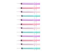HINTRMENT 12pcs Assorted Colour Syringe Ballpoint Pens with Smooth Gel Ink, Plastic Material, for Writing in Journals and Diaries, Party Favors and Adults