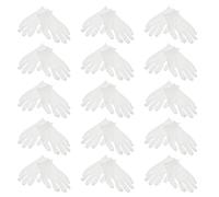HINTRMENT 15 Pairs White Cotton Moisturising Gloves for Hand Skin Intensive Hydration Treatment Breathable Material 21cm Length Suitable for Overnight Spa Use