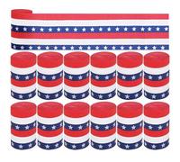 HINTRMENT 15 Rolls Crepe Paper Streamers Patriotic Party Decorations Lightweight Tear Resistant Red White Blue Crepe Paper Rolls for Carnival Decorations and Craft Flowers