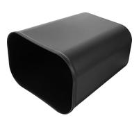 HINTRMENT 15l Space-saving Garbage Can for Office and Dormitory, Black Square Trash Bin with Thickened Plastic, Compact Waste Container for Kitchen, Bedroom, and Small Spaces