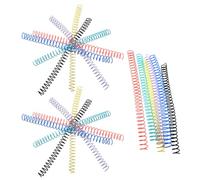 HINTRMENT 18pcs Small Ring Binder Loose Leaf Ring Assorted Color Plastic Cylindrical Binding Portable Easy to Knead Beautiful Practical Office School Supplies