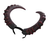 HINTRMENT 1pc Devil Horn Headband with Curled Antelope Style Horns Lightweight Comfortable Hair Accessory for Halloween Party Fancy Dress and Cosplay Events