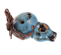 HINTRMENT 1pcs Ceramic Flute Ocarina 6 Hole Alto C Gourd Design Elegant Modern Blue Musical Instrument for Contemporary and Classical Performers with Rich Resonant Tone and Excellent Sound