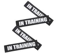 HINTRMENT 2 Pairs Reflective Removable Dog Tag Patches for Pet Harnesses PU Material Labels for Service Dogs Comfortable Training Vest Stickers No Skin-friendly Design