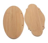 HINTRMENT 2 Pieces Bamboo Door Plates Hanging Signs Blank Plaques Unfinished Wooden Notice Boards for Home Decor and DIY Crafting