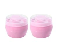 HINTRMENT 2 Sets Talcum Puff for and Babies with Fluff Material and PP Plastic, round Shape for Even Distribution and Gentle to Skin Body Applicator, after Use