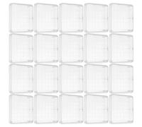 HINTRMENT 20pcs Square Petri Plates with Lids for Biology Labs, Ps Material, Secure Handling and Space-efficient Organisation, for Lab Benches and Science Experiments