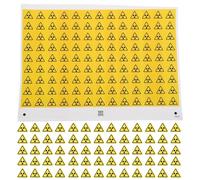 HINTRMENT 290pcs Yellow Radiation Warning Stickers Do Not Touch Alert Decals High Efficiency Pvc Warning Labels for Nuclear Equipment Safety Sign
