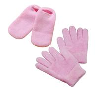 HINTRMENT 2pairs Moisturizing Gel Lined Socks Gloves for Dry Cracked Hands Feet with Essential Oils One for Men Women