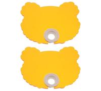 HINTRMENT 2pcs Bear Shaped Nail Lamp Shield for Gel Nails with Anti-Glare and Improved Curing Accuracy Made of Plastic and Silicone for Salon Table