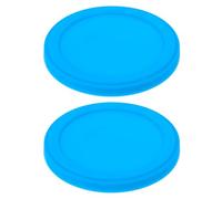 HINTRMENT 2Pcs Blue Silicone Cup Lids Universal Replacement Mug Covers Leakproof Dustproof Sealing Drink Lid Set for Coffee Tea Mugs
