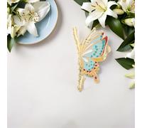 HINTRMENT 2pcs Butterfly Hair Clips Metal Jaw Barrettes Non-Slip Decorative Hair Claw Clips for Women Brides Chinese Style Headdress Accessories Colorful and Pink