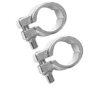 HINTRMENT 2pcs Drum Rack Memory Lock for Cymbal and Tom Holder, Metal Quick Installation Clamps Compatible with Most Drum Mount Accessories, Heavy Duty Silver Hardware for Studios and Gigs