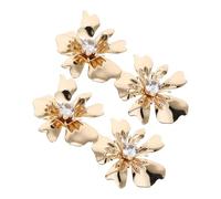 HINTRMENT 2pcs Elegant Vintage Statement Flower Hair Clips for Women, Four-layer Five-petal Hollow Design, Made of Sturdy Iron, Resistant to Fading, for Occasions