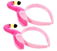 HINTRMENT 2pcs Flamingo Headband Hawaiian Party Headband Creative Costume Accessory Comfortable for Wearing Hair Accessories for Most People Birthday Party