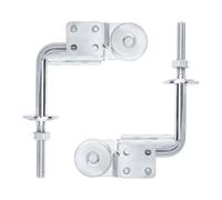 HINTRMENT 2pcs Furniture Hinge Sofa Accessories 5-Gear Adjustable Iron Strong Hardness Easy Installation Silver for Sofa Bed Support