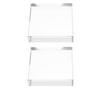 HINTRMENT 2pcs Glass Paperweight Rectangular White Crystal Decorative Block