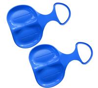 HINTRMENT 2pcs Grass-sliding Board Skiing Sheet Thickened Hdpe Snowboard Plate Outdoor Winter Sledding Gear with Anti-slip Handle, Sturdy Sandboarding and Snow Sports Equipment Random