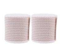 HINTRMENT 2pcs High Beige Reinforced Hook and Loop Fasteners, Self-Adhesive Rubber String Strips for Sports Strapping and First Aid Use