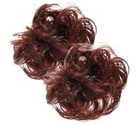 HINTRMENT 2pcs Large Messy Bun Hairpiece Claw Clips for Women, Curly Fiber Hair Extensions with Comfortable Use and Natural Chic Style, Hair Bun Accessories