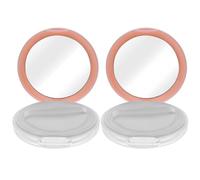 HINTRMENT 2pcs Loose Powder Box Cosmetics Powder Box with Mirror and Puff 3g Capacity Abs Glass Material Pretty Appearance Chic Look for Blusher and Glitter Storage