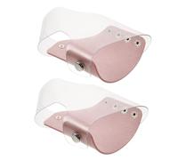 HINTRMENT 2pcs Makeup Artist Tool Cosmetic Mixing Tool Pu Material Comfortable Fit Multifunctional Use Pink Colour for Skincare Routines Beauty Enthusiasts and Makeup Artists
