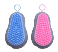 HINTRMENT 2pcs Manual Shampoo Brush for Hair Care with Smooth Surface Design and Plastic Material, Scalp Massager Comb to Stimulate for Home Use Random Color