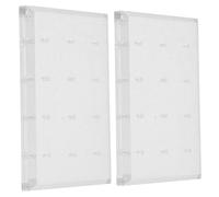 HINTRMENT 2pcs Nail Bit Storage Stand Nail Bits Display Stand 12 Holes Slot Structure Acrylic Material White Colour Displaying and Storing Drill for Home Use and Art Training