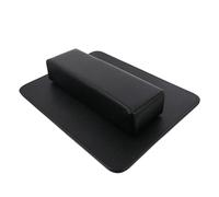 HINTRMENT 2pcs Nail Pillow Hand Rest Cushions Made of Pu Leather with Firm Support and Comfortable Arm Holding for Personal Nails and Display in Black