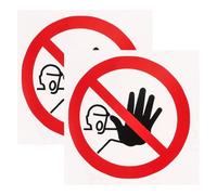 HINTRMENT 2pcs No Admittance Signs Warning Sign Stickers Adhesive Backing Easy to Install Vinyl Workshop Safety Labels for Indicating Important Safety Information in Workshop Setting