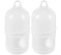 HINTRMENT 2pcs Pigeon Water Dispenser Water Feeder Odorless Stable Premium Plastic Three Holes Design Feeding Supply for Parrot Pet Bird When You Are Ready to Go
