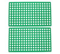 HINTRMENT 2pcs Plastic Rabbit Cage Floor Mats round Holes 30x50cm, Non-toxic Bunny Feet Resting Pads for Small Animals, Pet Floor Coverings Suitable for Rabbit Habitats and Clean Cage