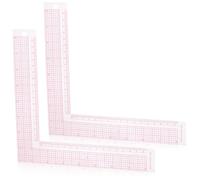 HINTRMENT 2pcs Plastic Sewing Measure Ruler L Shape Right Angle Ruler for Tailor Clothes Making with Scale for Making Patterns and Drawing Lines in Tailor Shop