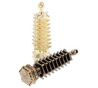 HINTRMENT 2pcs Retro Antique Copper Tower Keychain Charms Pendant Miniature Decoration for Keys Bags Backpacks Unique Vintage Style Accessory