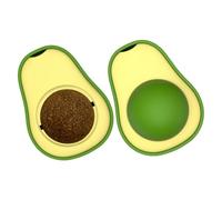 HINTRMENT 2pcs Rotating Catnip Ball Catnip Adorable Rotatable Reliable Material Avocado Shape Assorted style Window Adhesive for Cats