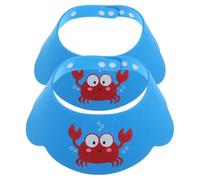HINTRMENT 2pcs Shower Cap for Bathing and Swimming, Adjustable Blue Cartoon Shampoo Caps Made of Pp and Silicone, Easy to Use Hair Washing Accessories