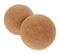 HINTRMENT 2pcs Small Massage Ball Yoga Accessory Cork Deep Tissue Compression Easy to Carry Simple Design Chocolate Colour for Yoga and Prior to The Gym