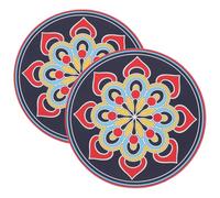 HINTRMENT 2pcs Sound Bowl Base Mat Singing Bowl Cushion Non-slip Comfortable Texture Elegant Design Artistic Touch for Different Meditation Practices