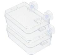 HINTRMENT 2pcs Suction Cup Reptile Feeding Bowls Plastic Food and Water Dishes Easy to Clean Cage Water Bowls Suitable for Reptile Pets Feeding and Drinking