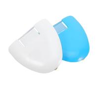 HINTRMENT 2pcs Tailor Chalk for Sewing Fabric Sewing Markers for Fabric Professionals DIY Enthusiasts Blue White Innovative Wheel Chalk Design Triangle Shape Lightweight Sturdy Plastic