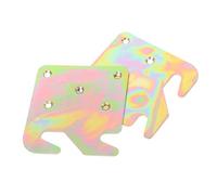 HINTRMENT 2pcs Thickened Flat Bed Rail Brackets Hinge Connectors for Wood Bed Frame with 5 Hole Design Carbon Steel Practical Use for Repair