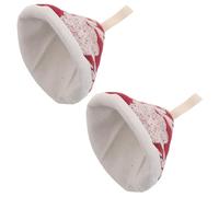 HINTRMENT 2pcs Triangle Cotton Pot Handle Covers with Heat Insulation and Elegant Embroidered Look, Heat Protection Fabric for Frying Pan and Saucepan Lid in Kitchen Boiling