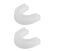HINTRMENT 2pcs U-Shape Toothbrush Brush Electric Toothbrush Parts Silicone Replacement Heads White Clean Tooth Surface Fit for Most U-Shaped Home Use