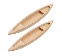 HINTRMENT 2pcs Wooden Nautical Boat Models for Aquariums with Longterm Floatability and Handcrafted Elegance, for Indoor Aquatic Landscapes and Nautical Home Offices Décor