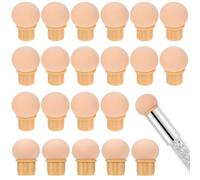 HINTRMENT 30pcs Replaceable Nail Art Gradient Sponge Heads for DIY Manicure Washable round Shading Sponge Tips for Ombre Nail Designs for Home and Salon Use