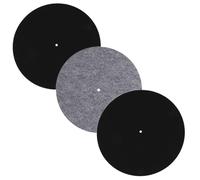 HINTRMENT 3pcs 12 Inch Felt Turntable Platter Mats for Records and Turntables, Anti-slip and Anti-static Vinyl Record Player Mats with Resonance Absorption and Detailed Audio Reproduction