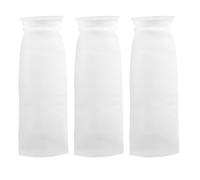 HINTRMENT 3pcs Aquarium Pump Filter Bag with Plastic Ring and 3d Honeycomb Mesh Polypropylene Small Filter Sock for Sump Filtration and Standard Outlet Openings White