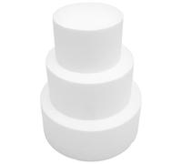 HINTRMENT 3pcs Cake Dummy 6 Inch Round Foam Moulds for Practicing Cake Model and Shop Window Display, Reusable Multi-Purpose Baking Tools Beautiful Appearance for Festival Decoration