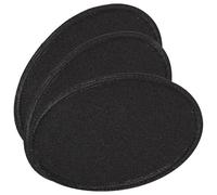 HINTRMENT 3pcs Embroidered Patch Self-Adhesive Applique Oval Black Polyester Cotton Multi-Function Clothes Patches for Daily Decoration and Repairing